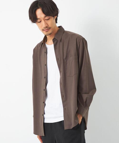green label relaxing(グリーンレーベルリラクシング)の「ウォッシャブル ビエラ レギュラーカラー シャツ -ストレッチ・マシンウォッシャブル・防シワ-(シャツ/ブラウス・メンズ・ベージュ/グレー/モカ・S/M/L/XL)」の17枚目の写真