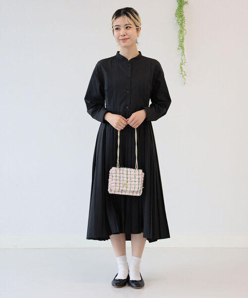 Ray BEAMS（レイビームス）の「Ray BEAMS / プリーツ キリカエ バンドカラー ワンピース（ワンピース・レディース・ブラック/ベージュ/ライトブルー・ONE SIZE）」の12枚目の写真