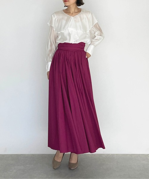 PICCIN(ピッチン)の「バックリボンスカート(スカート・レディース・ブラック/パープル・M)」の22枚目の写真