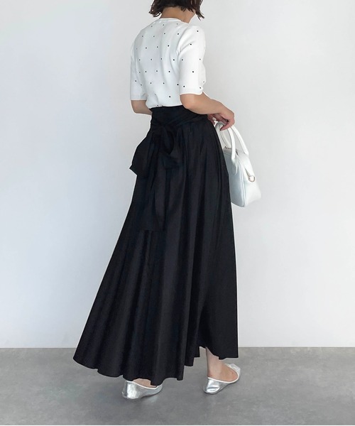 PICCIN(ピッチン)の「バックリボンスカート(スカート・レディース・ブラック/パープル・M)」の10枚目の写真