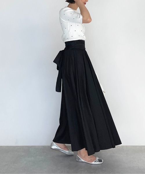 PICCIN(ピッチン)の「バックリボンスカート(スカート・レディース・ブラック/パープル・M)」の11枚目の写真