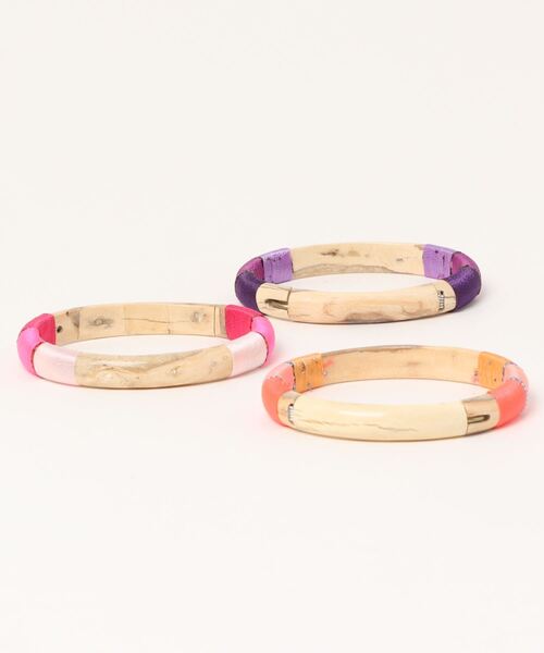 JOURNAL STANDARD（ジャーナルスタンダード）の「By Rainbow Link THIN PASTEL ﾌﾞﾚｽ PACKOF3（バングル/リストバンド・レディース・その他・FREE）」の2枚目の写真