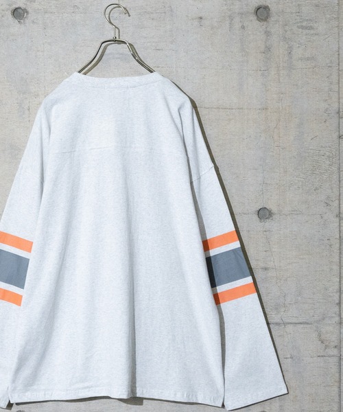 JOHN'S CLOSET（ジョンズクローゼット）の「【13】カレッジロゴ フットボールTシャツ（Tシャツ/カットソー・メンズ・ホワイト/アッシュグレー/ネイビー/グリーン/マスタード・MEDIUM/LARGE）」の7枚目の写真