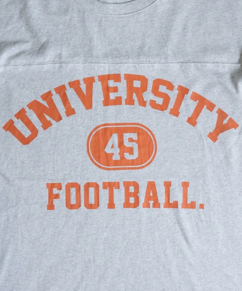 JOHN'S CLOSET（ジョンズクローゼット）の「【13】カレッジロゴ フットボールTシャツ（Tシャツ/カットソー・メンズ・ホワイト/アッシュグレー/ネイビー/グリーン/マスタード・MEDIUM/LARGE）」の8枚目の写真