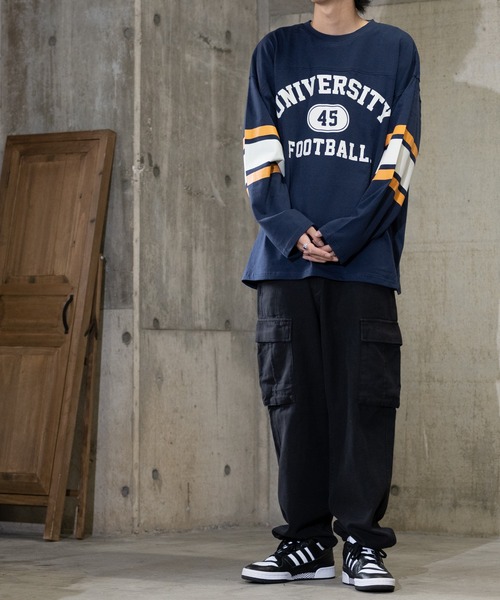 JOHN'S CLOSET（ジョンズクローゼット）の「【13】カレッジロゴ フットボールTシャツ（Tシャツ/カットソー・メンズ・ホワイト/アッシュグレー/ネイビー/グリーン/マスタード・MEDIUM/LARGE）」の11枚目の写真