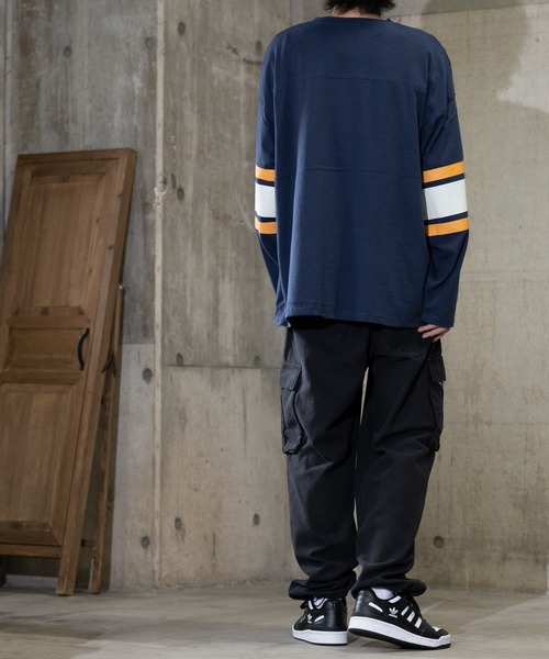 JOHN'S CLOSET（ジョンズクローゼット）の「【13】カレッジロゴ フットボールTシャツ（Tシャツ/カットソー・メンズ・ホワイト/アッシュグレー/ネイビー/グリーン/マスタード・MEDIUM/LARGE）」の13枚目の写真