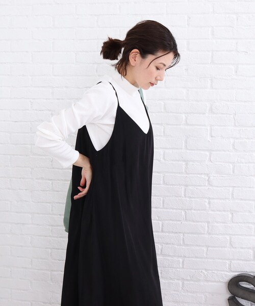 SHOO・LA・RUE（シューラルー）の「◆三角テレコ ハイネック プルオーバー（Tシャツ/カットソー・レディース・ブラック/ホワイト系/ブラック系2・02/03）」の12枚目の写真