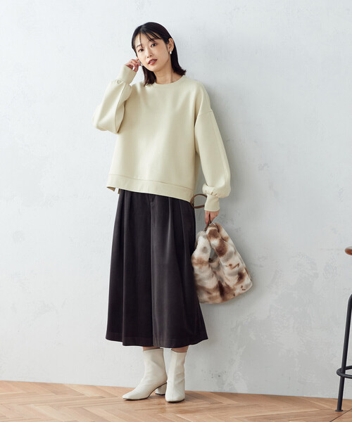 COMME CA ISM（コムサイズム）の「２ｗａｙ　フェイクファーバッグ（トートバッグ・レディース・ベージュ/グレー・FREE）」の7枚目の写真