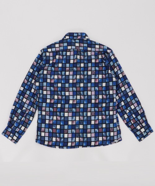 AXES-X（アクシーズエックス）の「ローズステンドグラス柄シャツ（シャツ/ブラウス・メンズ・オレンジ/ブルー・MEDIUM/LARGE/X-LARGE）」の6枚目の写真