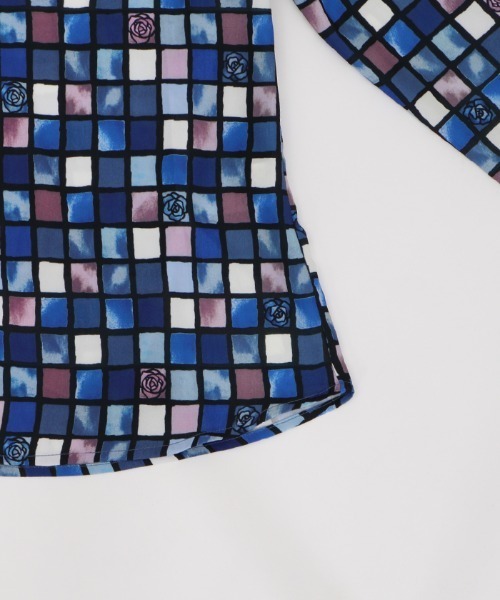 AXES-X（アクシーズエックス）の「ローズステンドグラス柄シャツ（シャツ/ブラウス・メンズ・オレンジ/ブルー・MEDIUM/LARGE/X-LARGE）」の8枚目の写真