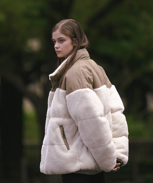 JUNRED（ジュンレッド）の「ボアルーズファイバーダウンジャケット（ダウンジャケット/コート・メンズ・ホワイト/ブラック・S/M/L）」の2枚目の写真