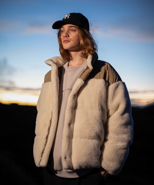 JUNRED（ジュンレッド）の「ボアルーズファイバーダウンジャケット（ダウンジャケット/コート・メンズ・ホワイト/ブラック・S/M/L）」の3枚目の写真