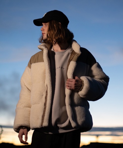 JUNRED（ジュンレッド）の「ボアルーズファイバーダウンジャケット（ダウンジャケット/コート・メンズ・ホワイト/ブラック・S/M/L）」の5枚目の写真