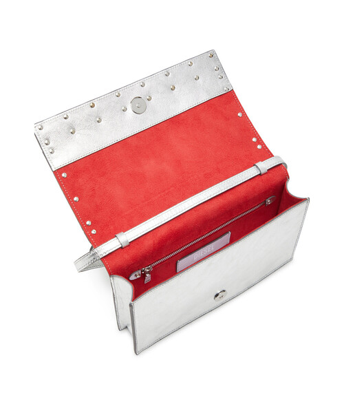 DIESEL（ディーゼル）の「レディース カウレザー ショルダー クラッチバッグ（ハンドバッグ・レディース・シルバー・UNI）」の14枚目の写真