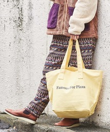 CUBE SUGAR（キューブシュガー）の「キャンバスロゴプリントビッグトートバッグ(PIZZA)（トートバッグ）」
