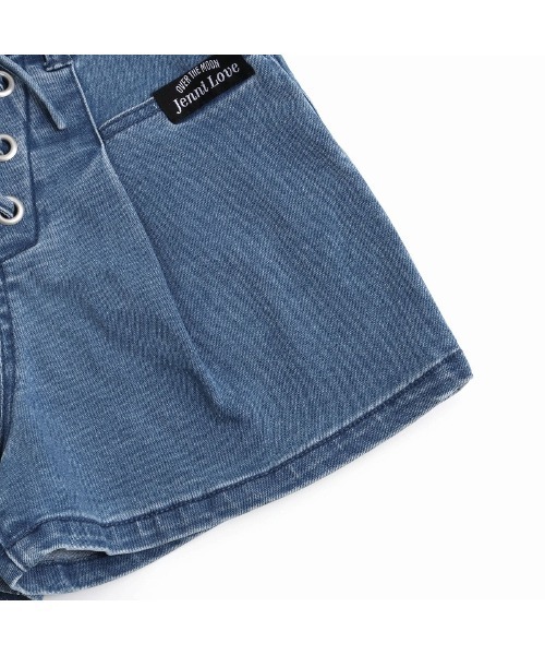 JENNI love（ジェニィラブ）の「フロントレースアップデニムショーパン（デニムパンツ・キッズ・ネイビー/ブルー・130cm/140cm/150cm/160cm）」の19枚目の写真