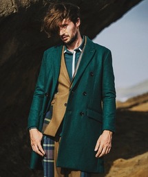 No Id ノーアイディ メンズ のチェスターコート グリーン カーキ 緑色系 フードなし 通販 Zozotown