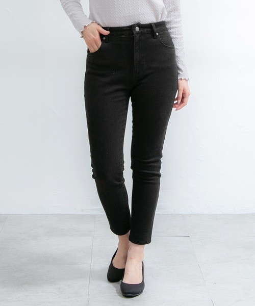 Honeys（ハニーズ）の「暖デニムスキニーパンツ（股下６４ｃｍ）（デニムパンツ・レディース・インディゴブルー/ブラック・SS/S/M/L/LL）」の19枚目の写真