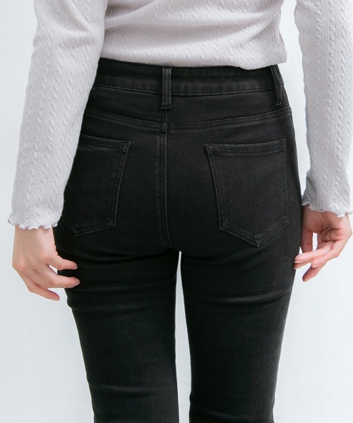Honeys（ハニーズ）の「暖デニムスキニーパンツ（股下６４ｃｍ）（デニムパンツ・レディース・インディゴブルー/ブラック・SS/S/M/L/LL）」の12枚目の写真