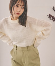 N WITH. | シアーデザインニット(ニット/セーター)