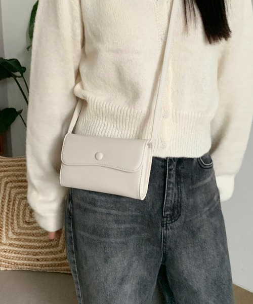 cream creme(クリームクレーム)の「スクエアウォレットショルダーバッグ(ショルダーバッグ・レディース・ブラウン/シルバー/ブラック/アイボリー・FREE)」の2枚目の写真
