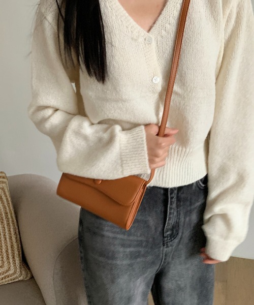 cream creme(クリームクレーム)の「スクエアウォレットショルダーバッグ(ショルダーバッグ・レディース・ブラウン/シルバー/ブラック/アイボリー・FREE)」の13枚目の写真