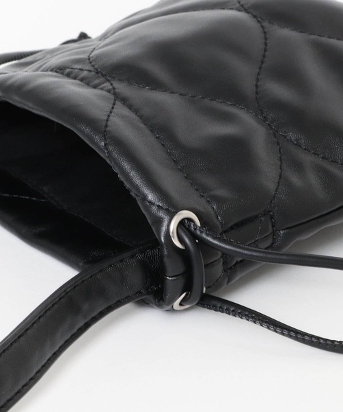 SENSE OF PLACE by URBAN RESEARCH（センスオブプレイスバイアーバンリサーチ）の「パデットキルトキンチャクショルダーバッグ（ショルダーバッグ・メンズ・ブラック/アイボリー・ONE）」の9枚目の写真