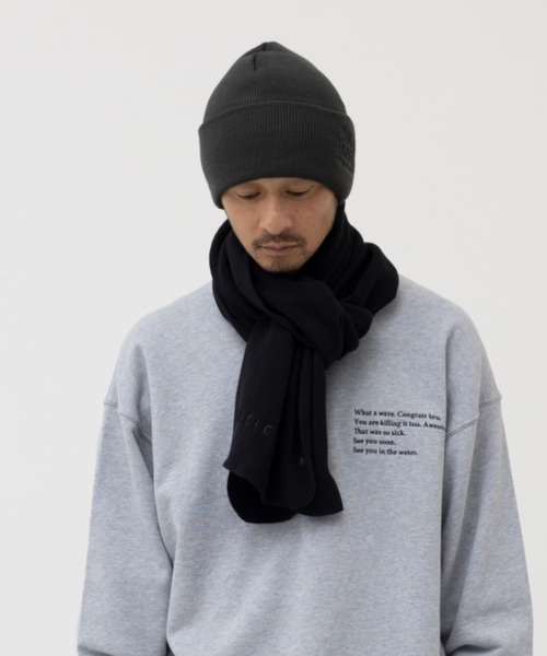 MAGIC NUMBER（マジック ナンバー）の「【MAGIC NUMBER】FLEECE SCARF（ストール/ショール・メンズ・オリーブ/ブラック/ベージュ/オレンジ・FREE）」の5枚目の写真
