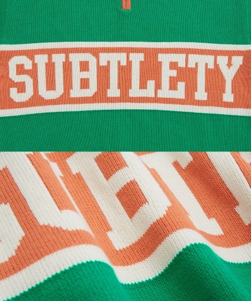 SIDEWAY STANCE（サイドウェイスタンス）の「【SIDEWAY STANCE】ハーフジップ ニット ポロシャツ（ニット/セーター・メンズ・グリーン/ブラック/オレンジ・LARGE/MEDIUM）」の13枚目の写真