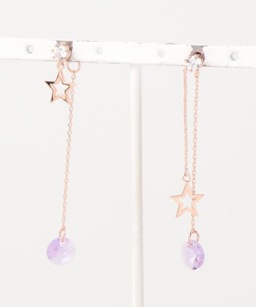 GGD SELECT（ジージーディー　セレクト）の「ピアス（ピアス（両耳用）・レディース・ゴールド/ピンクゴールド/パープル/ホワイト/アイボリー/ブルー/ブラック/サーモンピンク/ライトブルー/ピンク/ベビーピンク/イエロー/シルバー/ライトピンク/グリーン/グレー・FREE）」の9枚目の写真