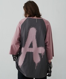 AIVER　AラグランハーフスリーブTEE