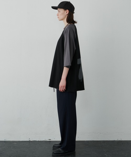 AIVER（アイバー）の「AIVER　AラグランハーフスリーブTEE（Tシャツ/カットソー・メンズ・ブラック/ホワイト×ブラック/ピンク・LARGE/SMALL/MEDIUM）」の20枚目の写真