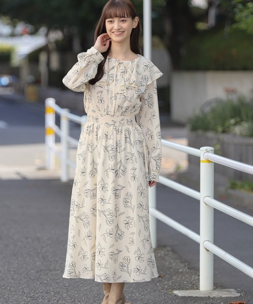 Honeys（ハニーズ）の「フリル衿ワンピース（ワンピース）」 - WEAR