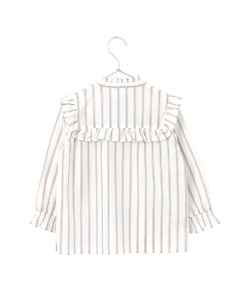 MAKE YOUR DAY（メイクユアデイ）の「フリルブラウス■150.160cm（シャツ/ブラウス・キッズ・オフホワイト/ブルー/イエロー/ストライプ・160/150）」の12枚目の写真