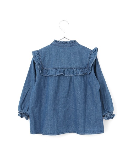 MAKE YOUR DAY（メイクユアデイ）の「フリルブラウス■150.160cm（シャツ/ブラウス・キッズ・オフホワイト/ブルー/イエロー/ストライプ・160/150）」の13枚目の写真