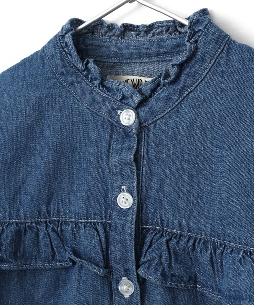 MAKE YOUR DAY（メイクユアデイ）の「フリルブラウス■150.160cm（シャツ/ブラウス・キッズ・オフホワイト/ブルー/イエロー/ストライプ・160/150）」の6枚目の写真