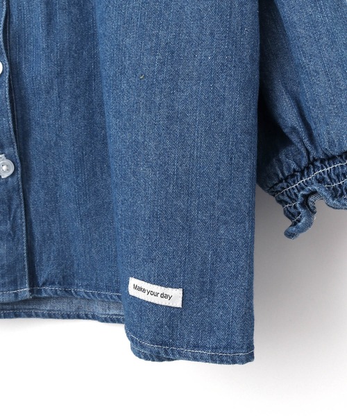 MAKE YOUR DAY（メイクユアデイ）の「フリルブラウス■150.160cm（シャツ/ブラウス・キッズ・オフホワイト/ブルー/イエロー/ストライプ・160/150）」の10枚目の写真