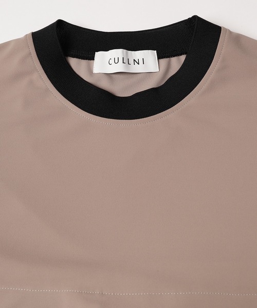 CULLNI(クルニ)の「23-SS-030 / Shirt Cloth Combination Pullover(Tシャツ/カットソー・メンズ・ブラック×ブラック/グリーン系/ベージュ系/サックスブルー系/ブラック×ブルー・1/2/0)」の7枚目の写真