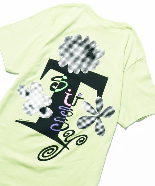 STUSSY（ステューシー）の「STUSSY/ステューシー ACID FLOWERS TEE 半袖Tシャツ（Tシャツ/カットソー・メンズ・イエロー/ライム・S）」の2枚目の写真