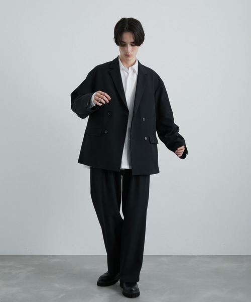 JUNRED（ジュンレッド）の「スムースストレッチワイドタックパンツ（スラックス・メンズ・グリーン系その他/ブラック/グレー系その他・S/M/L）」の15枚目の写真