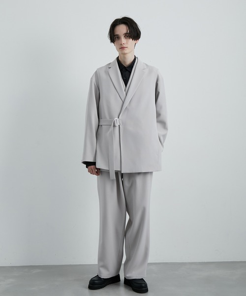 JUNRED（ジュンレッド）の「スムースストレッチワイドタックパンツ（スラックス・メンズ・グリーン系その他/ブラック/グレー系その他・S/M/L）」の22枚目の写真