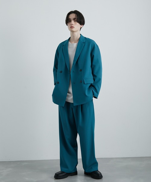 JUNRED（ジュンレッド）の「スムースストレッチワイドタックパンツ（スラックス・メンズ・グリーン系その他/ブラック/グレー系その他・S/M/L）」の12枚目の写真