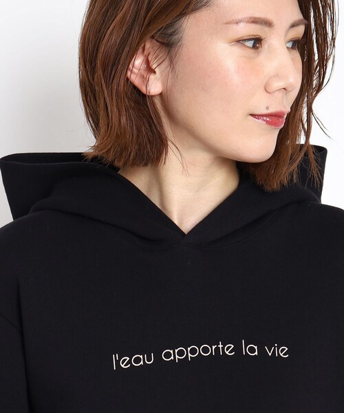 【セール】【WORLD for the World】フォト&メッセージプリント裏毛プルパーカー（パーカー）｜COUP DE CHANCE（クードシャンス）