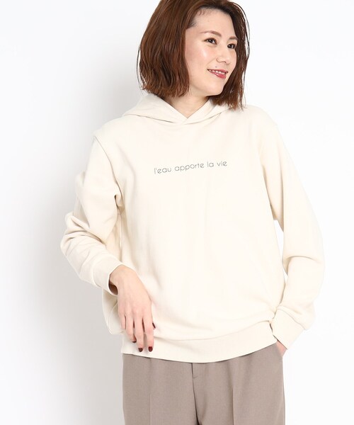 【セール】【WORLD for the World】フォト&メッセージプリント裏毛プルパーカー（パーカー）｜COUP DE CHANCE（クードシャンス）