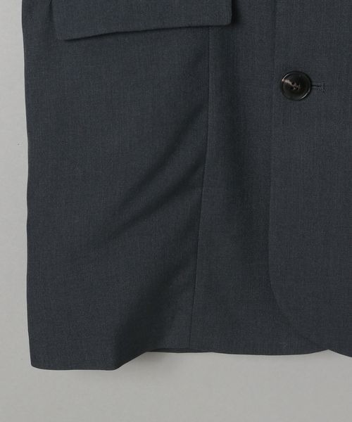 JEANASIS（ジーナシス）の「comfyテーラードジャケット【SET UP対応】/187576（テーラードジャケット・レディース・ベージュ/グリーン系その他/チャコールグレー・FREE）」の12枚目の写真