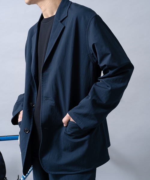 美品 nanamica テーラードジャケット アルファ ドライ ネイビー S 美品 nanamica ナナミカ アルファドライクラブジャケット