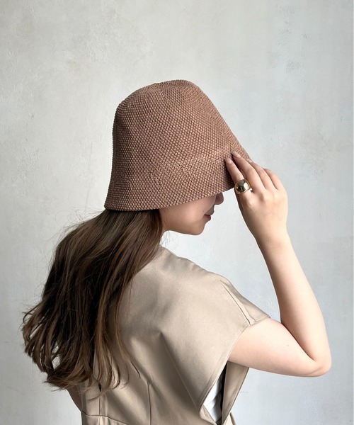 prose verse(プロズヴェール)の「サーモニットバケットハット(ハット・レディース・アイボリー/ブラック/モカ・フリ-)」の16枚目の写真