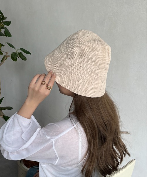 prose verse(プロズヴェール)の「サーモニットバケットハット(ハット・レディース・アイボリー/ブラック/モカ・フリ-)」の9枚目の写真