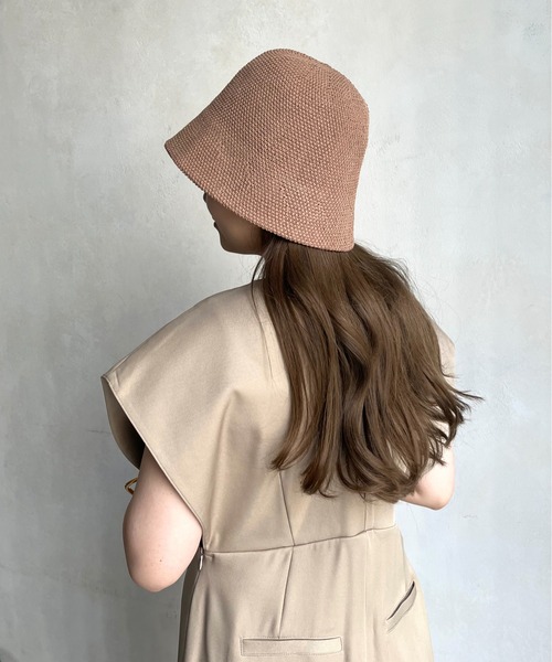 prose verse(プロズヴェール)の「サーモニットバケットハット(ハット・レディース・アイボリー/ブラック/モカ・フリ-)」の15枚目の写真