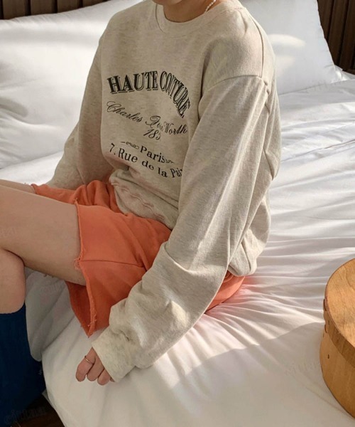 Dalfwin（ダールフィン）の「シャーベットカラーHAUTEプリントオーバーサイズスウェット（スウェット・レディース・オートミール/グリーン/ピンク・FREE）」の16枚目の写真